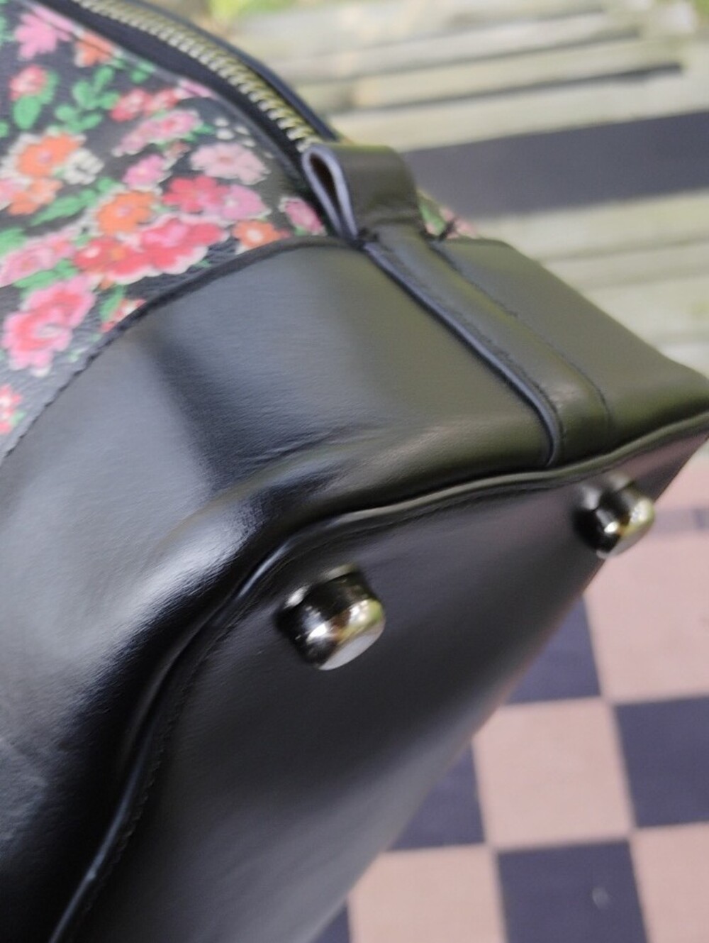 Coach Seira Full Size Floral Dome Satchel Handbag Crossbody Silver Hardware - Picture 7 of 14